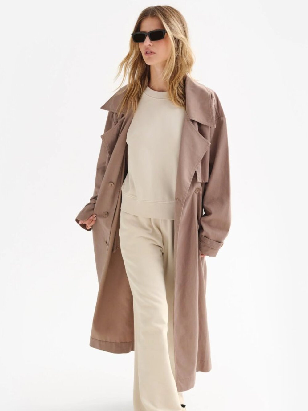 MATE THE LABEL TENCEL TWILL TRENCH COAT - M/L